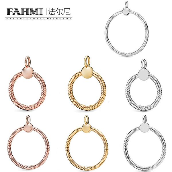 FAHMI 2019 Autunno Nuovo Avviso Shine Foglia Albero dell'amore Funghi Corona Bandiera Cinese Bao Notre Dame Fascino in oro rosa a forma di cuore Pend279J