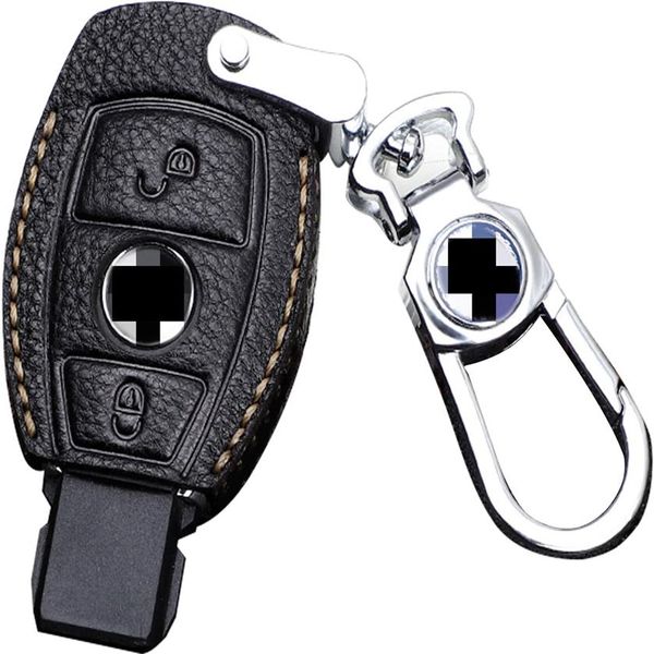 Fob Key Case Shell Cover Schlüsselanhänger für Mercedes Benz A B C R S V Klasse CLA CLS GLA GLC GLE GLS SLC SL GLK GL SLK Typ D Black225i