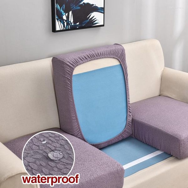 Capa de cadeira Jacquard Sofá Assento Capa de Almofada Resistente à Água Bolha Padrão Para Sala de Estar Cor Sólida em L 1PC