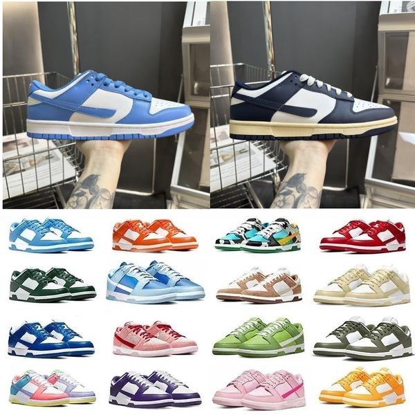 Designer Flat Casual Men Women Shoes White Black Panda Sanddrift triple pink UNC Grey Grey Fog Medium Olive Syracuse GAI low outdoor sneakers Trainers With box