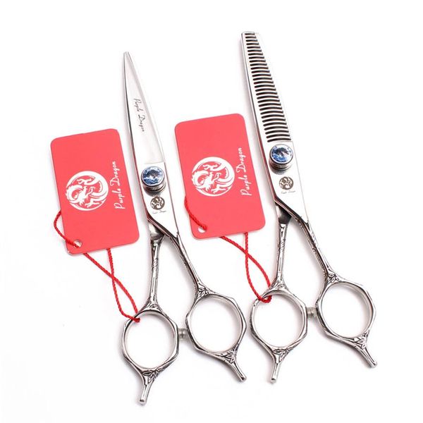 6 17 5 см JP 440C Purple Dragon Brand Brand Crow Shars Shinsing Ncissors Salon Scissors's Scissors Salon Ncissors 318t