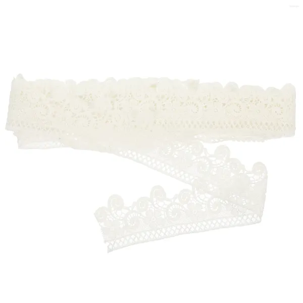Cortina Artesanato Guarnição Decorativa Material de Costura Tecido de Renda Toalhas de Mesa Brancas Coroa Flor DIY Noiva Buquês de Casamento