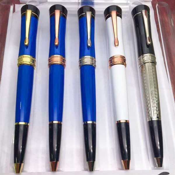 Hochwertiger Luxus-Kugelschreiber Special Edition Lucky Star, klassisches Blau-Weiß-Schwarz-Metallbriefpapier, glattes Schreiben, Büro schoo253v