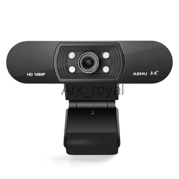 Webcams USB-Webcam H800 HD 1080P-Kamera LED-Licht Nachtsicht Autofokus Integriertes digitales Mikrofon Drivefree mit Sockel J230720