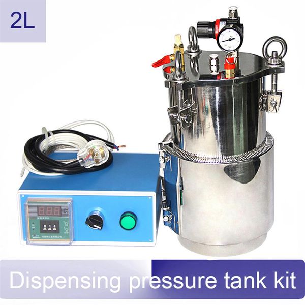 2L-Leimdrucktank-Kit aus Edelstahl mit elektrischem Heizbeutel und konstantem Temperaturregler für die Leimabgabe2907