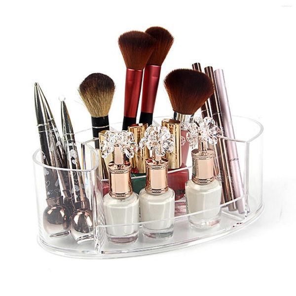 Aufbewahrungsboxen Klare Acryl-Make-up-Organizer-Box Lippenstift-Nagellack-Ausstellungsstand-Halter-Kosmetik-Kasten-Schmuck