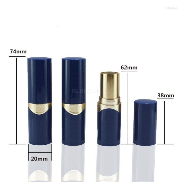 Vorratsflaschen 100 Stück Ankunft hochwertige blaue Lippenstifthülsen aus Kunststoff Leere Lippe DIY Make-up Kosmetikbehälter 12,1 mm