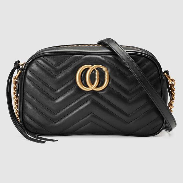 5A Qualität Luxurys Designer-Tasche NEU Damen-Einkaufstasche Geldbörse Handtaschen Damen schwarz Kettenriemen Umhängetasche Umhängetaschen Damen glänzende Umhängetasche Geldbörse Leder