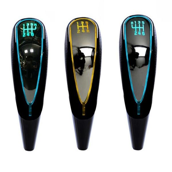 7 cambi di colore Pomello del cambio attivato 5 6 velocità Car LED Gear Handball Light Caricatore per accendisigari Fit For244p