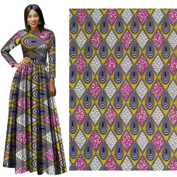 Novos tecidos africanos verdadeiros de qualidade garantida Tecido de cera novo real Tecido de algodão africano de cera real 6 jardas lor196Y