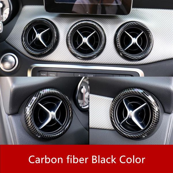 Abs Karbon Fiber Tarzı Klima Outlet Daire Trim Mercedes Benz A W17613-18GLA X15613-15CLA C11713-18 Sınıf299T