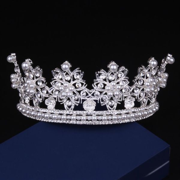 corone diademi corone di perle copricapo per la cerimonia nuziale copricapo da sposa copricapo per la sposa abito copricapo accessori partito accesso3237