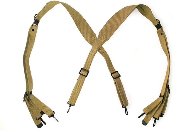 Acessórios de peças de bolsa Ww2 Repo US Army M36 Straps COMBAT X Webbing Canvas 230719