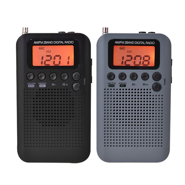 Радио AM FM Portable ЖК -дисплея Pocket Receiver Stereo для прогулок по пешеходным кемпинге с Ser Searphone 230801