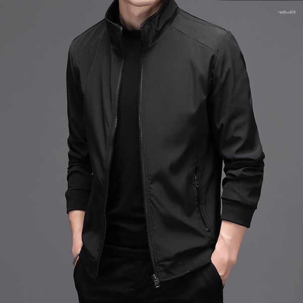 Jaquetas masculinas 2023 primavera verão masculino preto negócios sólido masculino fino casacos casuais casaco masculino jaqueta bomber 5XL