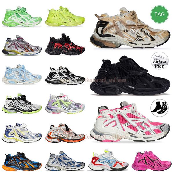 vendita calda uomo donna pista runner scarpe casual 3 3.0 7 7.0 escursionismo passeggiate jogging fitness scarpe da ginnastica triple nero bianco fead rosa lilla viola verde neon scarpe da ginnastica og