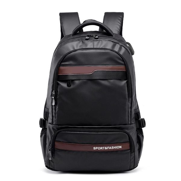 Mochila multifuncional para laptop com manga, porta de carregamento USB à prova d'água, mochila para caminhadas, bolsa de viagem estilo formal Schoolbag277q