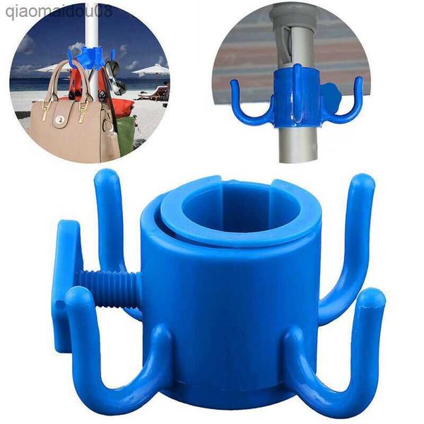Kunststoff 4-Zinken Strandschirm Aufhängehaken für Handtuch Kamera Sonnenbrille Taschen Pool Zubehör Outdoor L230704