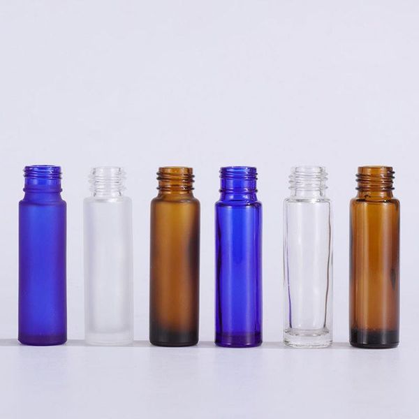 Оптовые стеклянные роликовые бутылки для косметических кремовых эссенций Пополняемый пустой рулон на контейнере 10 мл 650 шт.