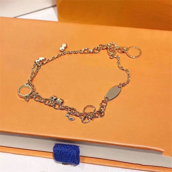 Yeni stil bilezikler kadın bileklik lüks tasarımcı mücevher kristal 18k altın kaplama 925 gümüş kaplama paslanmaz çelik klasik aşk bracele düğün severler hediye