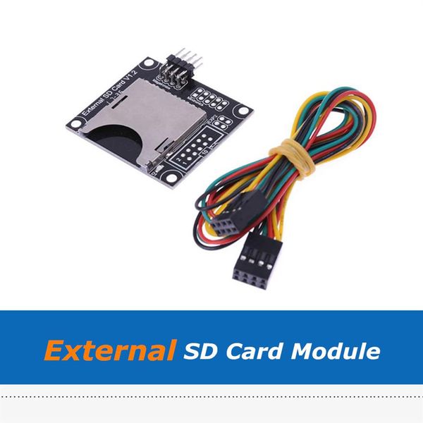 Modulo slot per scheda SD esterno Pannello scheda di controllo esteso con cavo Dupont 1pc 20cm per scheda stampante 3D Parts239E