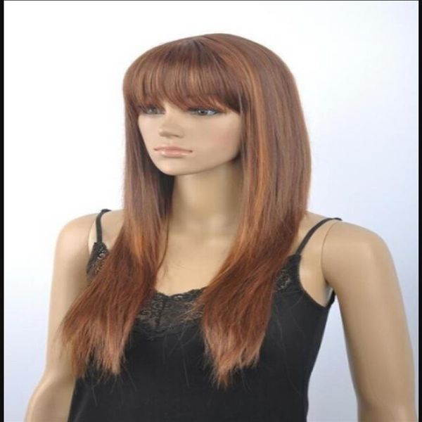 Wig Vogue Long Brown Mix Sexy Natural Wigs для женщин WIG314C