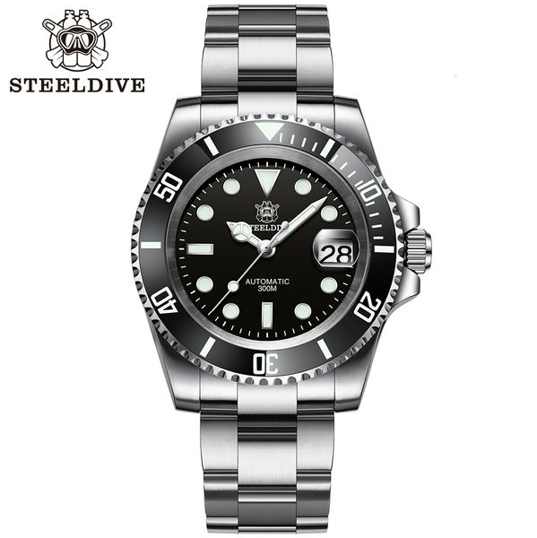 Kol saatleri SD1953 Seramik Çember Satış 41mm Steeldive 30atm Suya Dayanıklı NH35 Otomatik Erkek Dalış Saati Reloj 230719