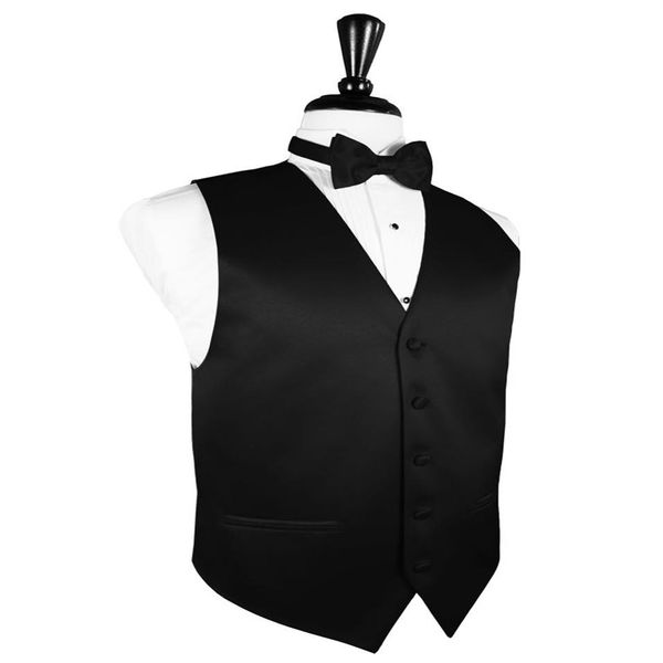 Eşsiz siyah polyester tüvit yelek vintage erkek takım elbise İngiliz tarzı damat yelek ince fit damat giyin düğün yelek erkek dres267z