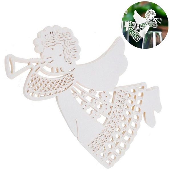 Ganze neue DIY Flying Angel Laser Cut Weinglas Tasse Papierkarte Tisch Ortsnamenskarten für Hochzeit Geburtstag Party Home Decorat281o