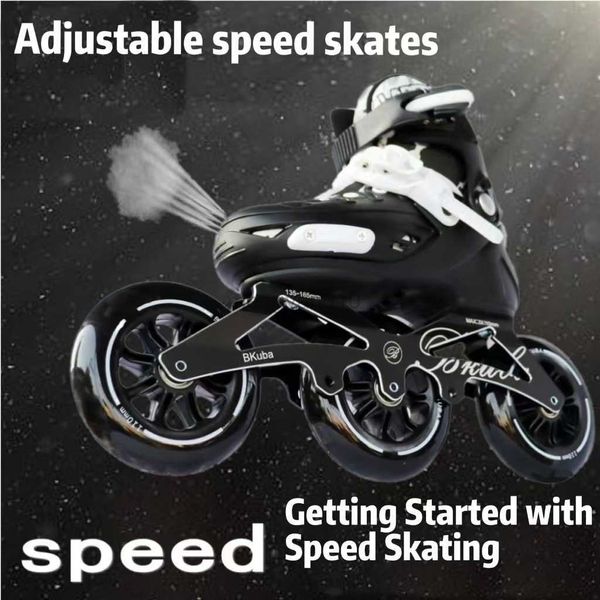 Inline-Rollschuhe, professionelle Anfänger-Speed-Skates für Erwachsene und Kinder, Mehrzweck-Rollschuhe, Renn-Schlittschuh, verstellbare Größe, große drei Räder, HKD230720