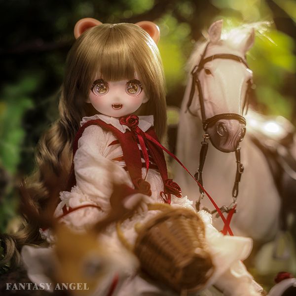 Bambole Sakura BJD Doll 16 Fullset 31cm Cute Resin Ball Jointed Handcraft Faceup Mobile Magnet Animal Horn cious 230719