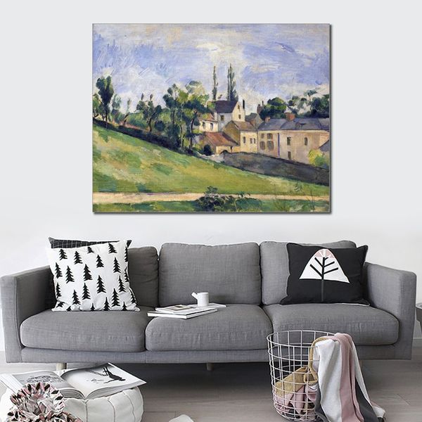 Buntes abstraktes Gemälde auf Leinwand Der Ansteigende Weg Paul Cezanne Kunst Einzigartiges handgefertigtes Kunstwerk Heimdekoration
