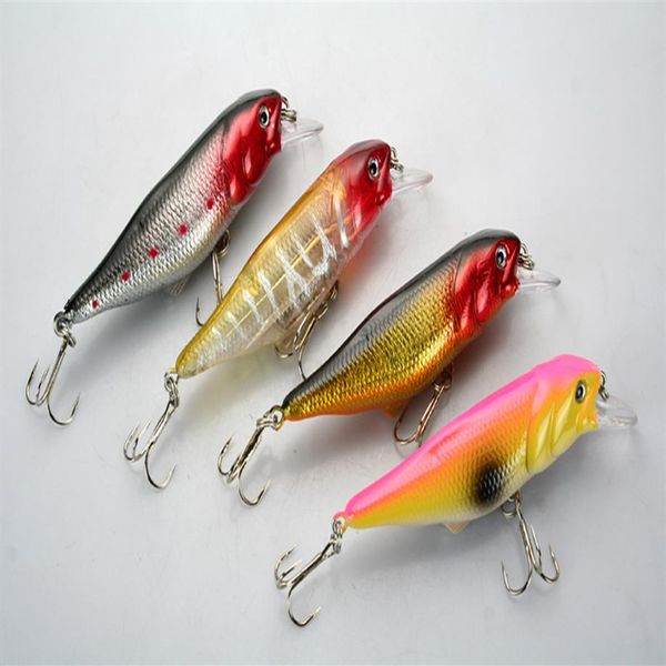 Целая лот 20 рыбацкая приманка Minnow Рыбалка приманка Crankbait Crankle Hooks Bass 12 8G 9 5 см 4 Цвет 211M