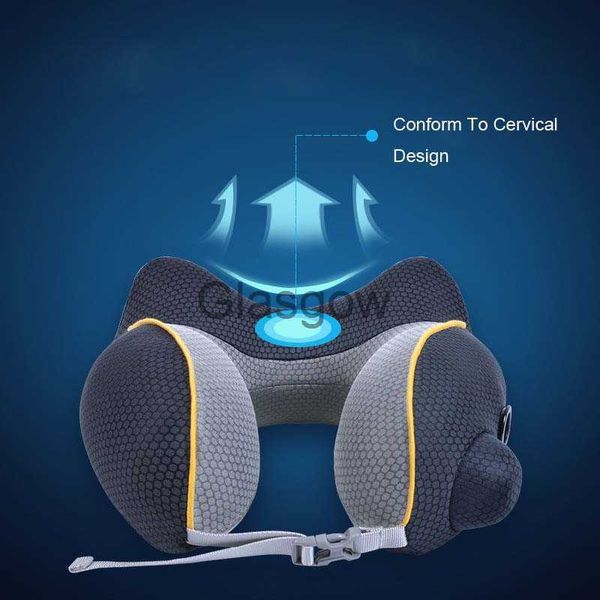 Cuscini per sedili Cuscini gonfiabili portatili pieghevoli per aereo Cuscino per il collo Poggiatesta da viaggio UShape Pillow Air x0720