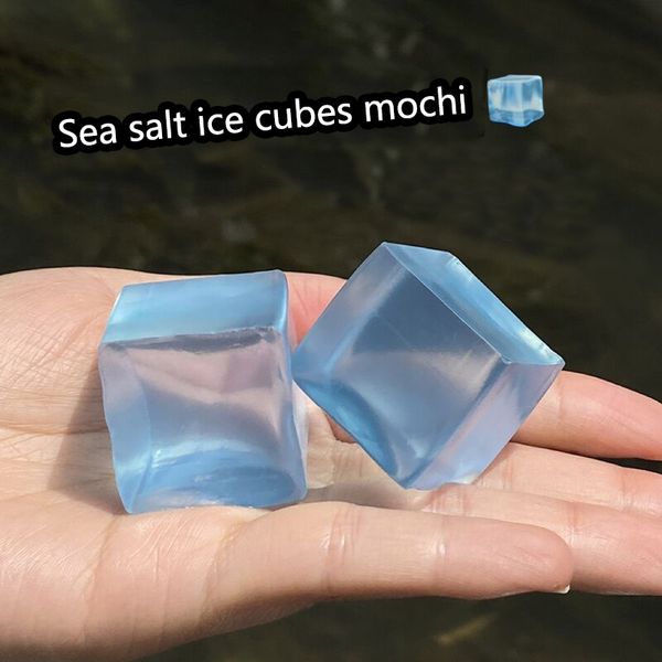 Yeni Fidget Oyuncaklar Yumuşak Deniz Tuz Buz Küp Mini Squishy Toy Mochi Buz Blok Stres Top Kawaii Şeffaf Küp Kedi Pençe Stres Tribon Toys 2263