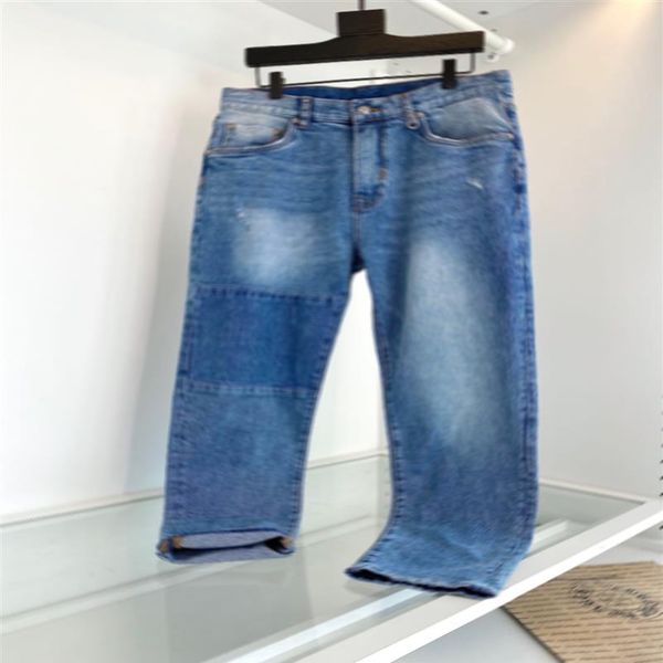 22SS Itália paris EUA jeans Casual Moda de Rua Bolsos Quentes Homens Mulheres Casal Outwear DEMIN calça azul navio 0309335J