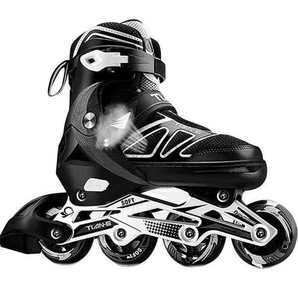Patins em linha preço de fábrica piscando rolo quatro rodas patins em linha para sapatos de skate adultos personalizados ajustáveis hkd230720
