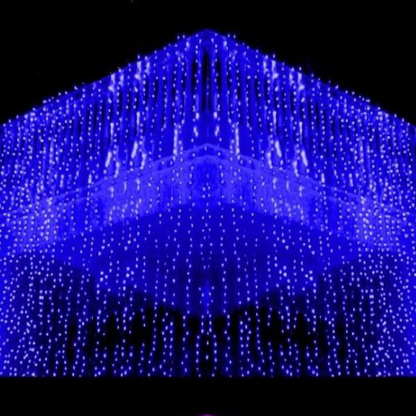 10x1 5M metros Weding 488LED Luzes de Cortina LEDs de Natal Decoração de Jardim de Natal Festa Flash Cortina de Fada Corda de Luz Sh225A