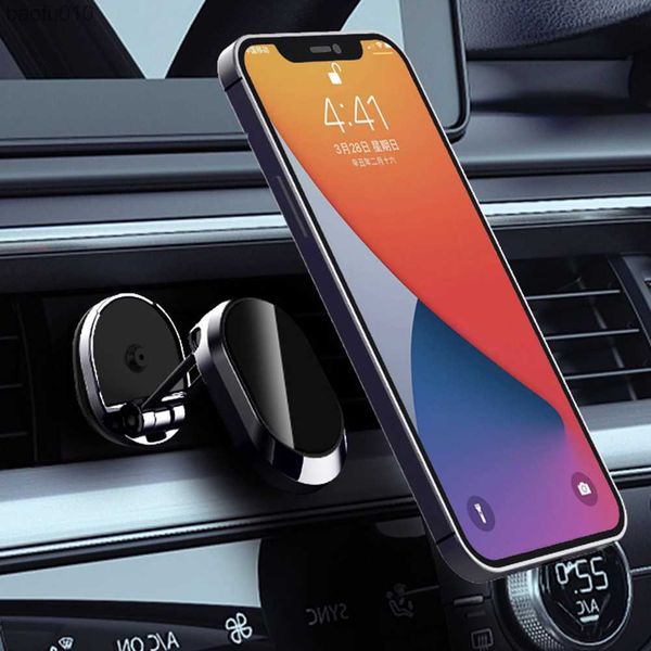 Einstellbarer Magnet des Magnetwagens Halter Halterung Anti -Slip -Mobiltelefon -Halter -Ständer Auto Innenzubehör für Dashboard L230619