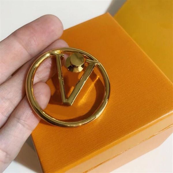 Gioielli di marca Paris Spilla Luxury Lady Oro 18 carati Spille a cerchio di grandi dimensioni Designer Accessori per gioielli da sposa con confezione regalo dustbag194z
