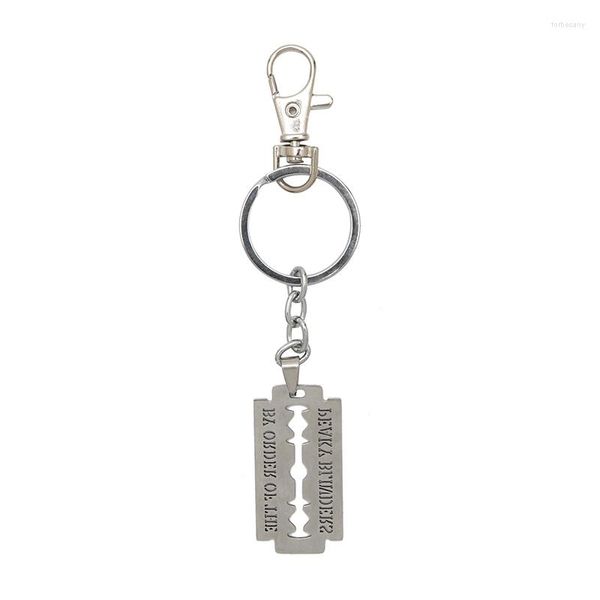 Anahtarlıklar Paslanmaz Çelik Bıçak Kolye Keychain Hollow, Peaky Blinders Siparişine Göre Teyp Teypting Takı Punk Stil aksesuarı