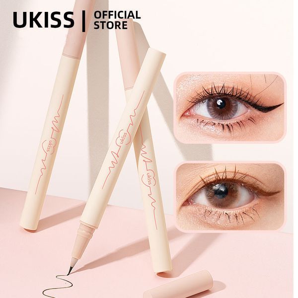 Комбинация Eye Shadowliner Ukiss Fine Нейлоновое прочное водонепроницаемое пятно Бесплатное глянец Bright 230719