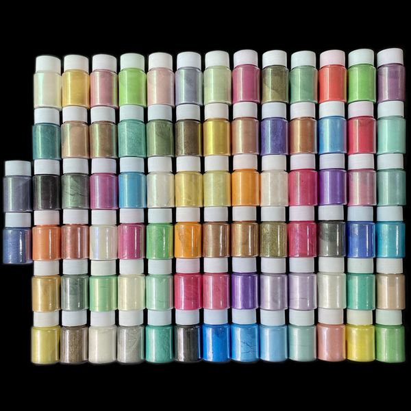 Unha Glitter 80Pcs 30ML Mica Pérola em Pó Grau Cosmético Resina Epóxi Kit de Pintura Nail Art Banho Bomba Sabonete Vela Slime Pigmento Perolado 230719