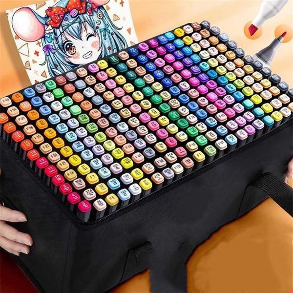 30 40 60 80 168 Alkol Marker Pens Tabanlı İşaretler Çift Uç Daimi Sanatçı Sanat Manga Eskiz 2111042580