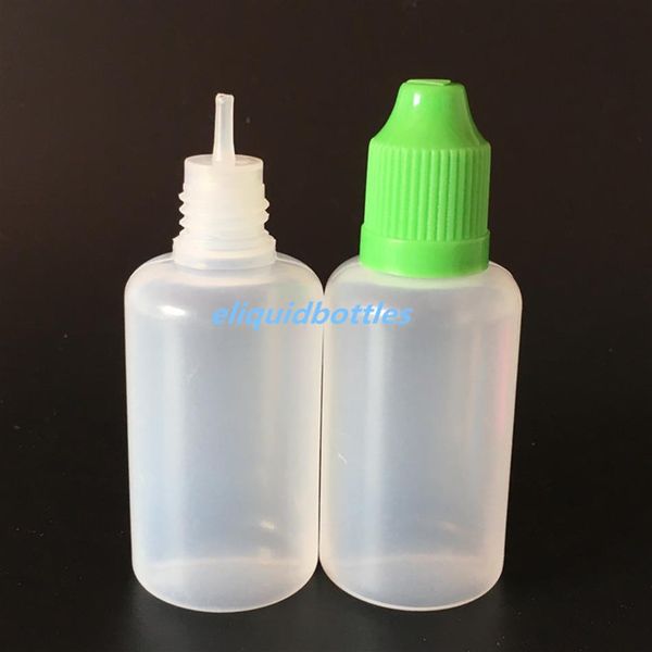 Ganze 1500 Stück, 30 ml, leere Kunststoff-Tropfflaschen für E-Liquid mit kindersicheren Verschlüssen, lange, feine Spitzen, 30 ml PE-PET-Flasche316F