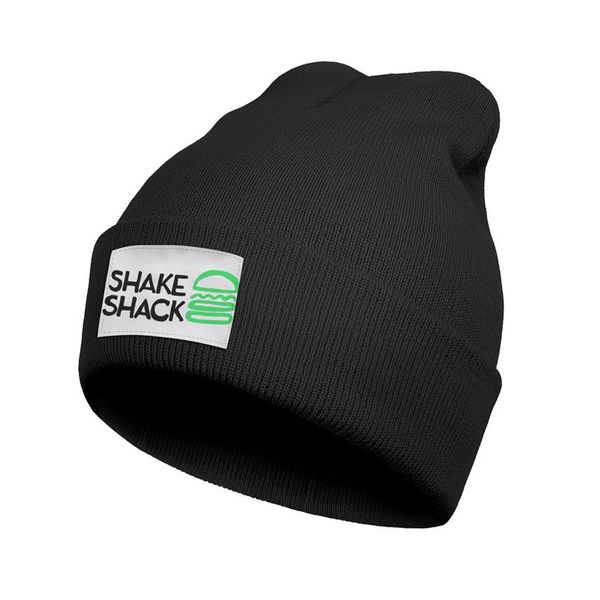 Moda shake shack logotipo inverno quente gorro chapéu algemado chapéus lisos Sqaure Scottsdale Shake Shack Burger Dog270Q