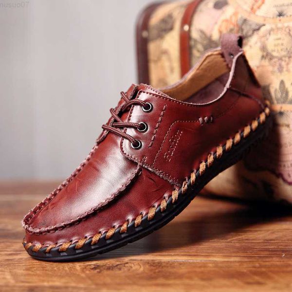 Sapatos de couro genuíno feitos à mão sapatos masculinos casuais design tênis homem couro confortável sapatos de viagem mocassins venda imperdível sapatos de condução L230720