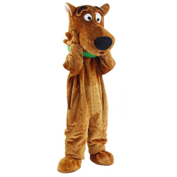 Nuovo Scooby Doo Cane Costume Della Mascotte Formato Adulto Vestito Operato Natale 273j