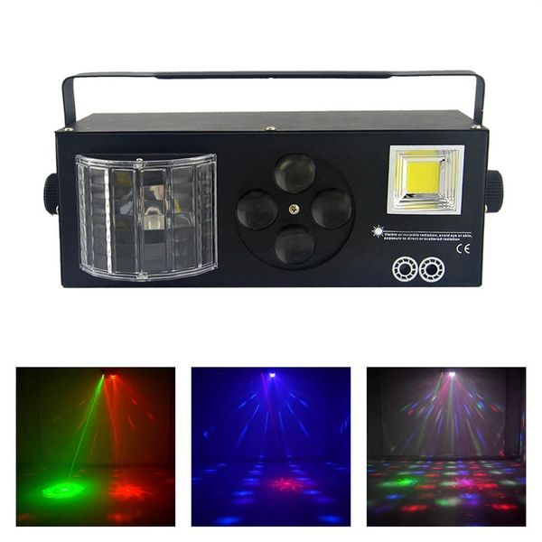 AUCD 4 In 1 Rg Lazer Gobos Karışık Strobe Par Lambalar Disko RGBW LED kristal top DMX Işın DJ Partisi Gösteri Projektör Işıkları XMT-13294R