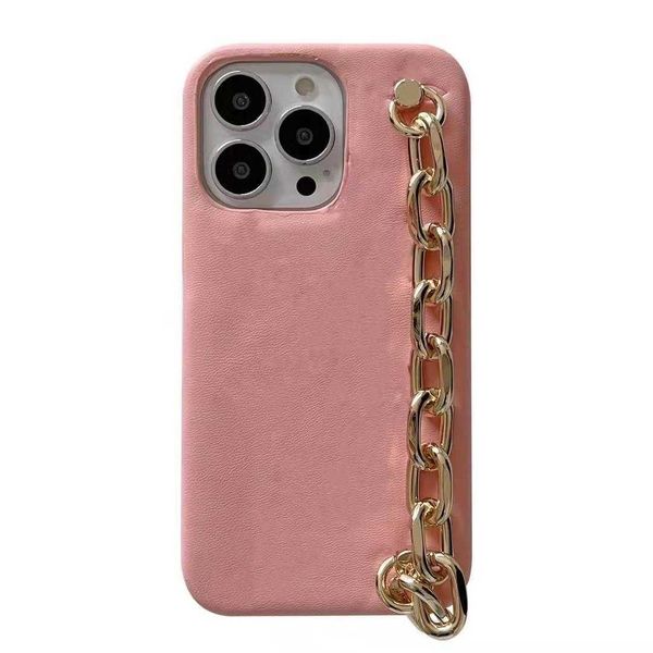 novo metal A pulseira capas de telefone adequadas iPhone 12 11 mini 14 Promax Fashion Designer meio pacote XS XR Capa de telefone de couro 13 Pro max 7Plus